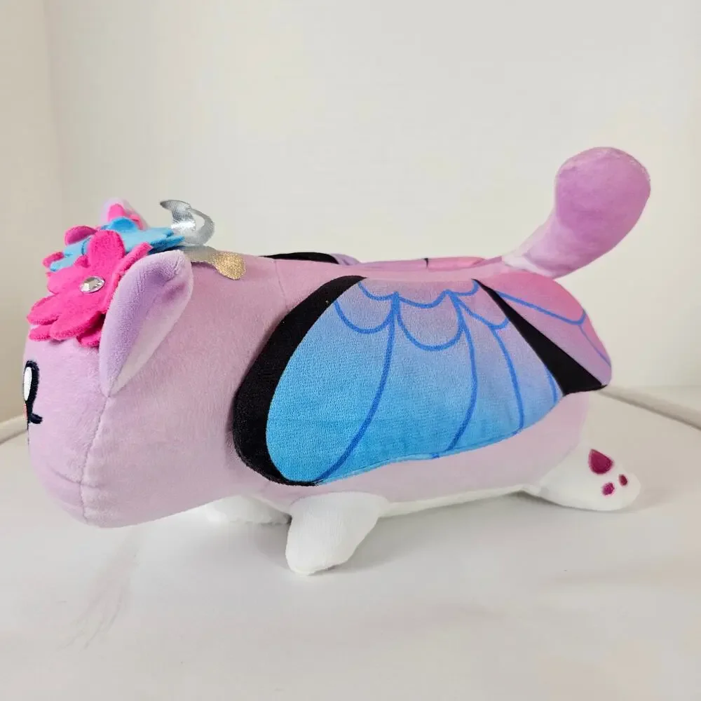 Kawaii Butterfly Unicorn Cat Plush Pillow Stuffed Animal 10” Soft Toy Purple